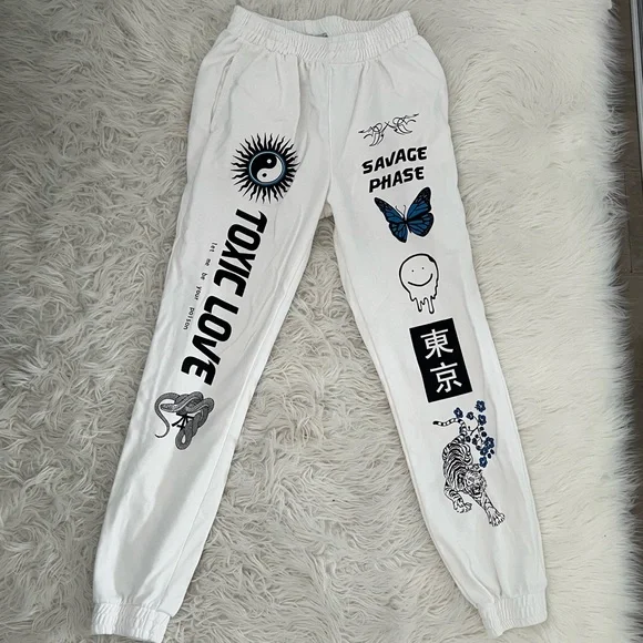 White Adika sweatpants - Picture 1 of 4